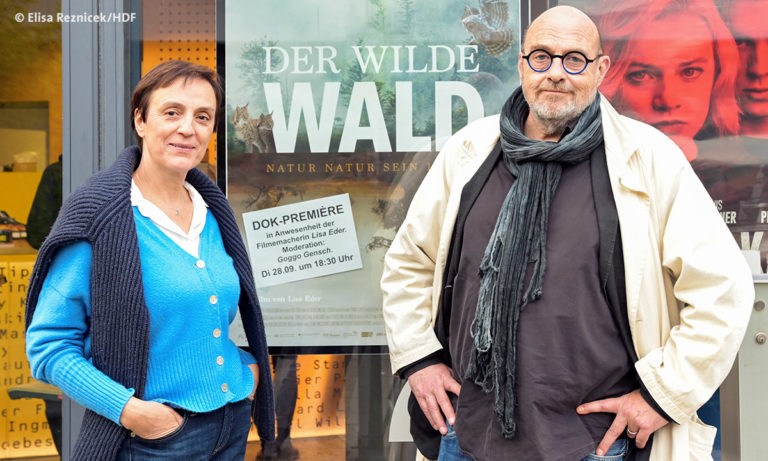 Lisa Eder und Goggo Gensch bei der DOK Premiere von "Der Wilde Wald" im Atelier Am Bollwerk in Stuttgart © Elisa Reznicek/HDF