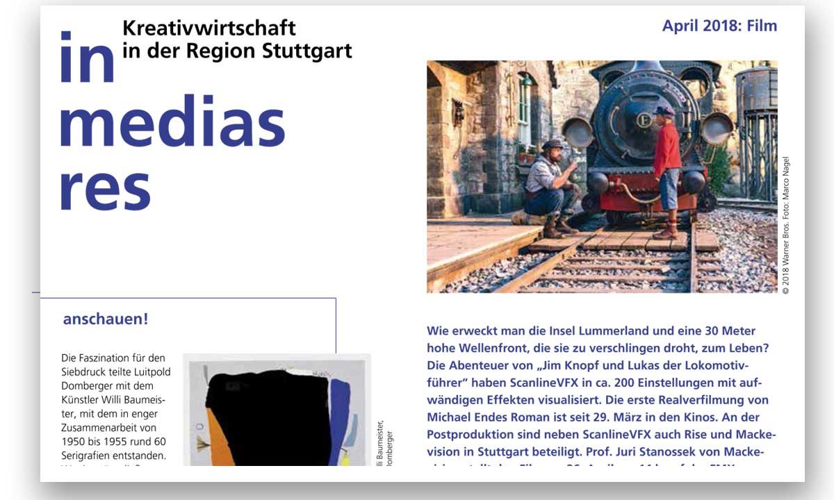 in medias res - April 2018: Newsletter der Kreativwirtschaft in der Region Stuttgart