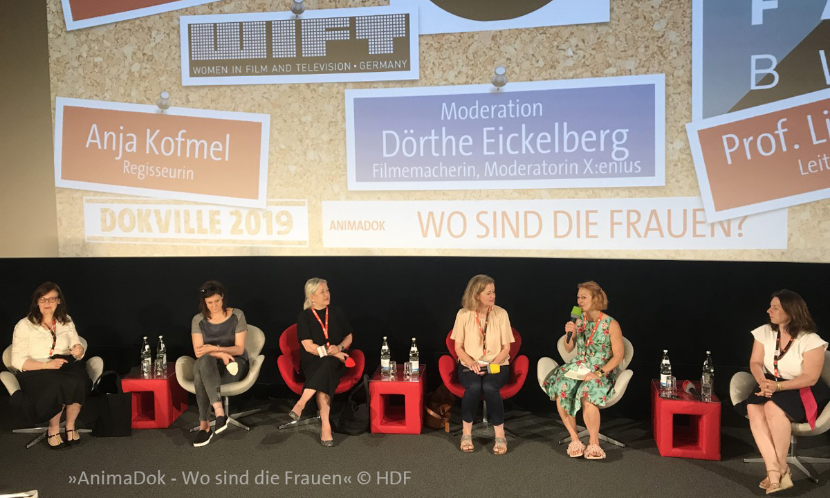 Teilnehmerinnen beim DOKVILLE-Panel 2019: AnimaDok - Wo sind die Frauen?