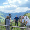 Filmdreh in Berglandschaft