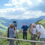 Filmdreh in Berglandschaft
