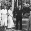 Adolf Hitler und Joseph Goebbels mit Leni Riefenstahl