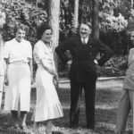 Adolf Hitler und Joseph Goebbels mit Leni Riefenstahl