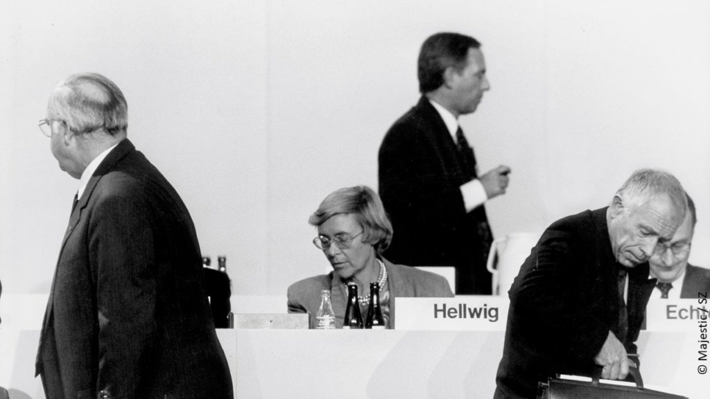 CDU Parteitag 1989 mit Renate Hellwig, Helmut Kohl und Wolfgang Schäuble