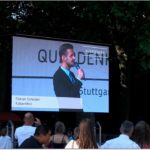 Kabarettist Florian Schroeder bei der Querdenken-Demo in Stuttgart