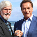 Kino-Premiere Stuttgart von Wonders of The Sea im Bild Michel Cousteau und Arnold Schwarzenegger