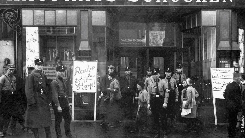 Boykott der Nazis 1933 vor Kaufhaus