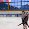 Eislaufduo bei den Proben