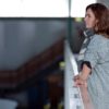 Ehemalige Eiskunstläuferin Katharina Witt in einem Eisring
