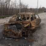 Ukraine Krieg kaputtes Auto