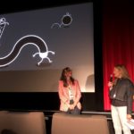 Die Line-Producerin Charlotte Sanchez im Gespräch mit DOKVILLE Kuratorin Astrid Beyer © Kay Hoffmann