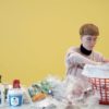 Plastik auf dem Tisch