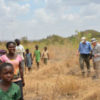 Menschen in Steppe