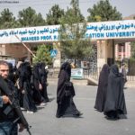 Verschleierte Frauen in Kabul bei einer Demonstration