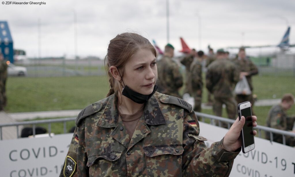 Soldatin Nina auf dem Nato-Stützpunkt in Rukla