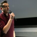 Piotr Rosolowksi im Gespräch bei der DOK Premiere DAS HAMLET SYNDROM im Atelier am Bollwerk