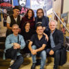 Gruppenbild ROBIN BANK bei den Hofer Filmtagen 2022. Obere Reihe: Günter Schwaiger, Angeliki Antoniou, Jens Meurer (Jury GRANIT - Hofer Dokumentarfilmpreis 2022). Untere Reihe: Thorsten Schaumann (Künstl. Ltg. Hofer Filmtage), Anna Giralt Gris (Regisseurin), Jorge Caballero (Gusano Films), Arek Gielnik (Indi Film) © Indi Film