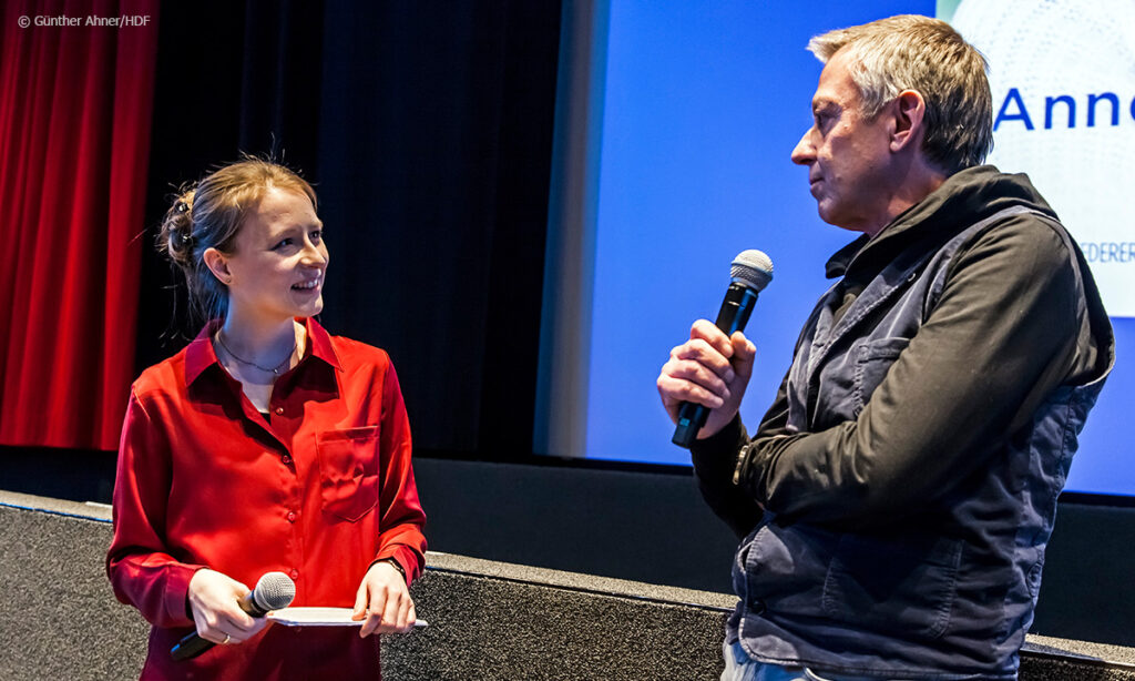 Tabea Dupree im Gespräch mit Kameramann Jürgen Carle © Günther Ahner/HDF