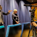 Behind the Scenes: Christine Schäfer vom HDF filmt das Gespräch, um das Interview für unseren YouTube-Channel aufzubereiten © Manuel Laudien/HDF