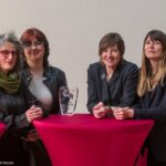 Farahnaz Sharifi mit ihrem Team bei der feierlichen Preisverleihung in Berlin: Jo Beard, Anke Petersen und Lilian Tietjen